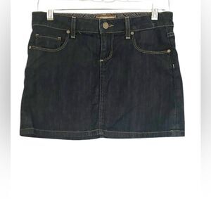 Paige Canyon Dark Wash Denim Cotton Mini Skirt Size 26